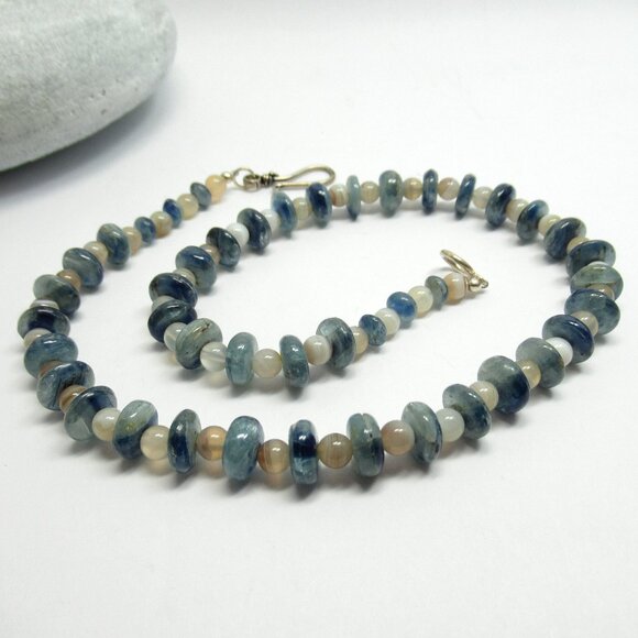Kyanite and Botswana Agate Necklace - Picture 4 of 16